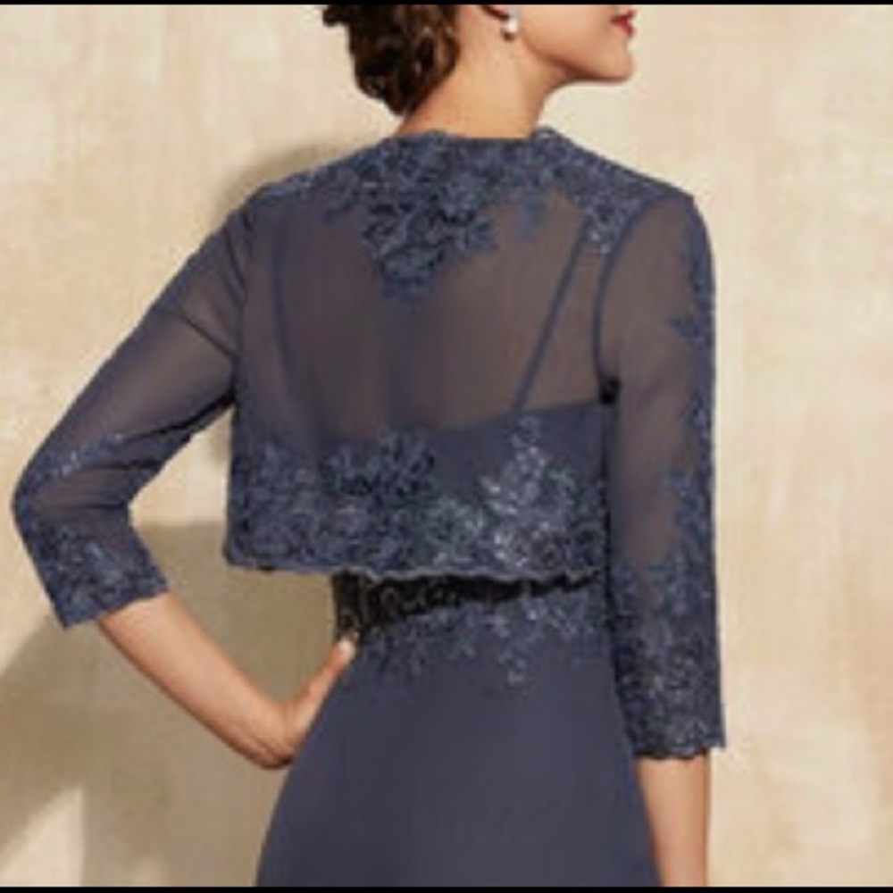 JJ’s House Short Bolero Jacket ~ Stormy Color to Coordinate with JJ’s Dresses!